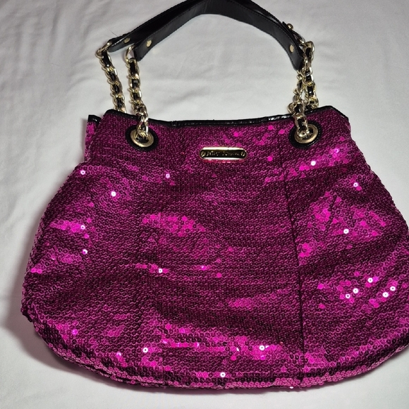 Cartera De Brillo Muy Bonita Tiene Las Agarraderas Rajadas - Picture 2 of 16